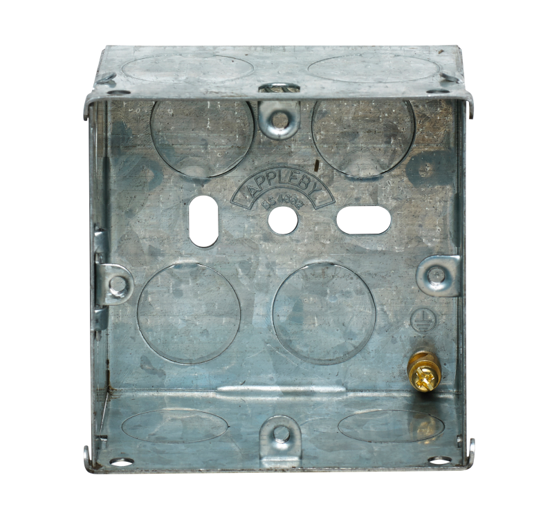 Box, 1 Gang Adjustable Lug Flush, 10 x 20mm Knockouts