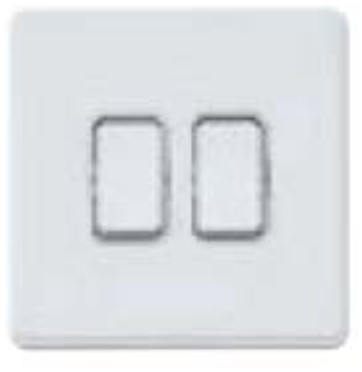 Frontplate, 2 Module for 2 Gang 20A Switch