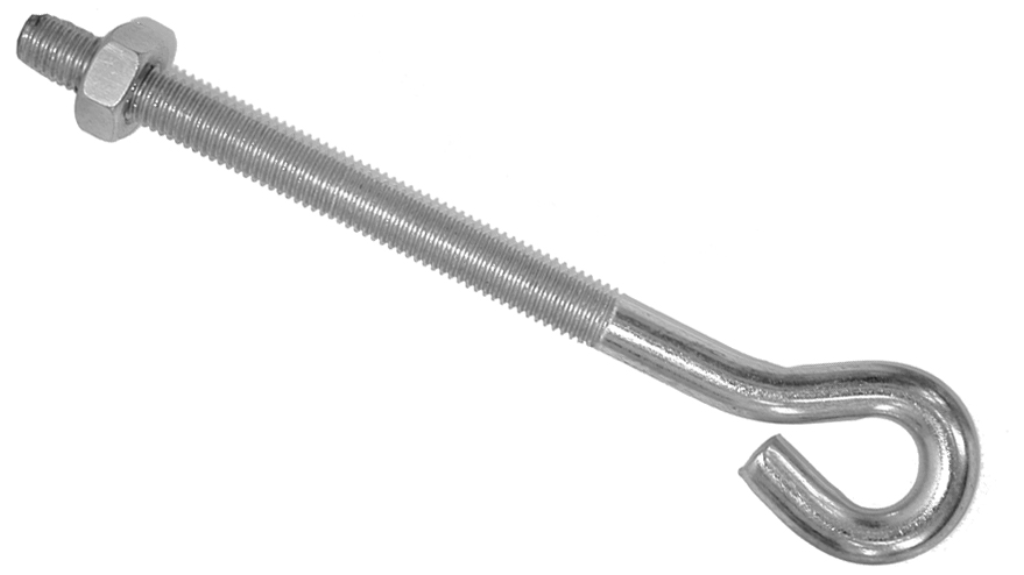 Eyebolt, Standard Open Eye c/w 1 Nut, IH200P
