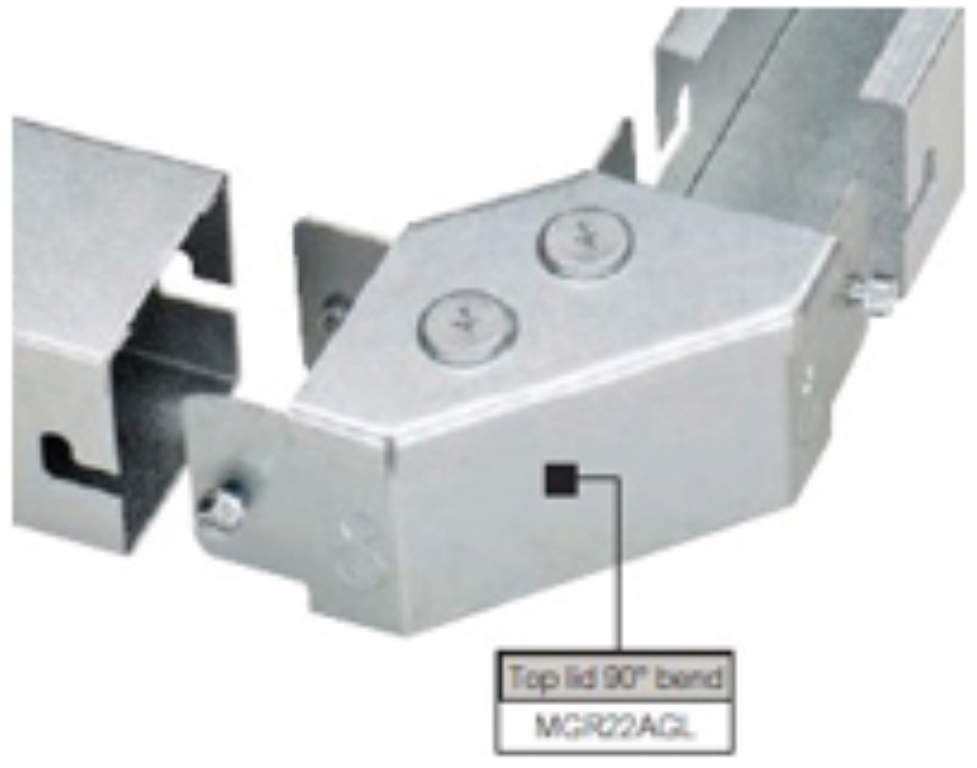 Bend, 90Deg 1 Compartment Top Lid, Gusset IP30