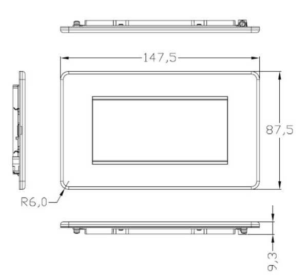 Faceplate, Screwless 4 Gang Modular - Image 2