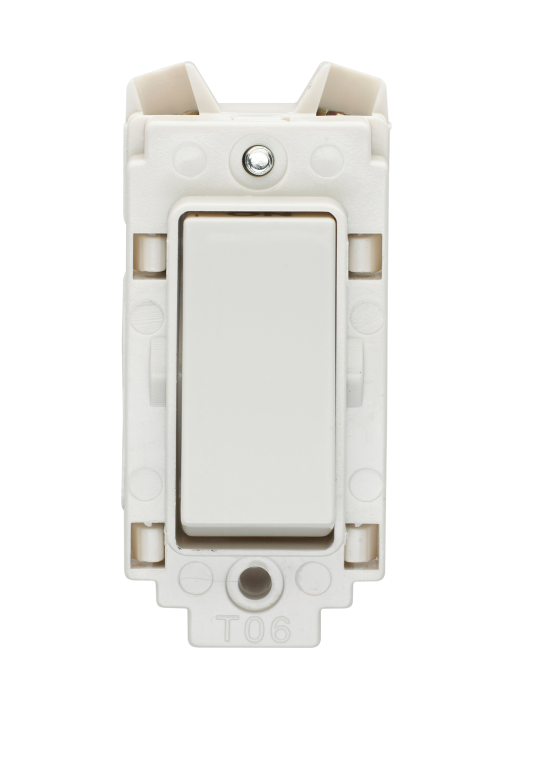 Grid Switch, 1 Way DP Module c/w Moulded Rocker