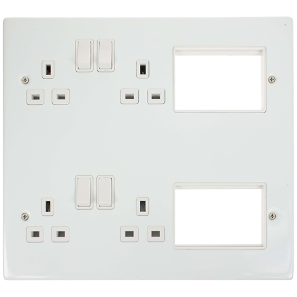 Socket, Switched DP 2 Tier Semi Modular