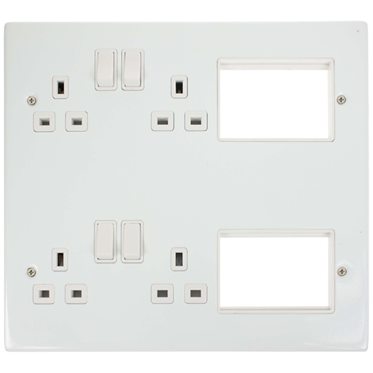 Socket, Switched DP 2 Tier Semi Modular