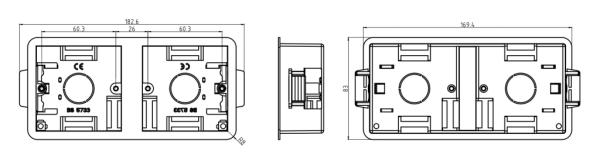 Box, Mounting 35mm Double, for Dry Lined Cavity Walls - Image 2