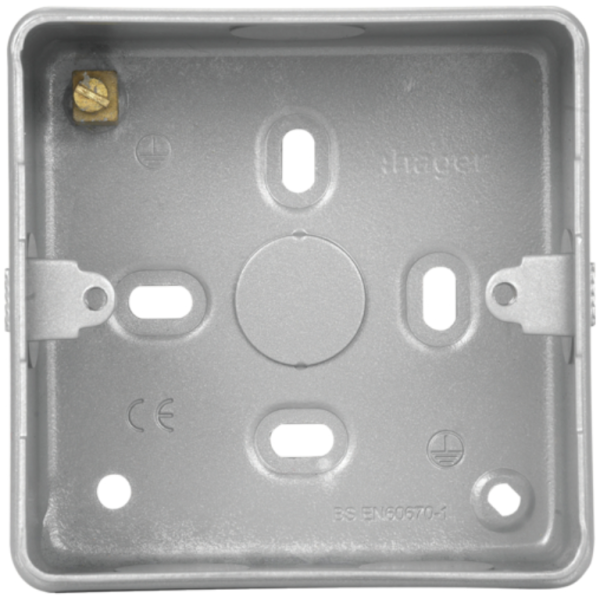 Hager WPB140KO Back Box 1 Gang Grey