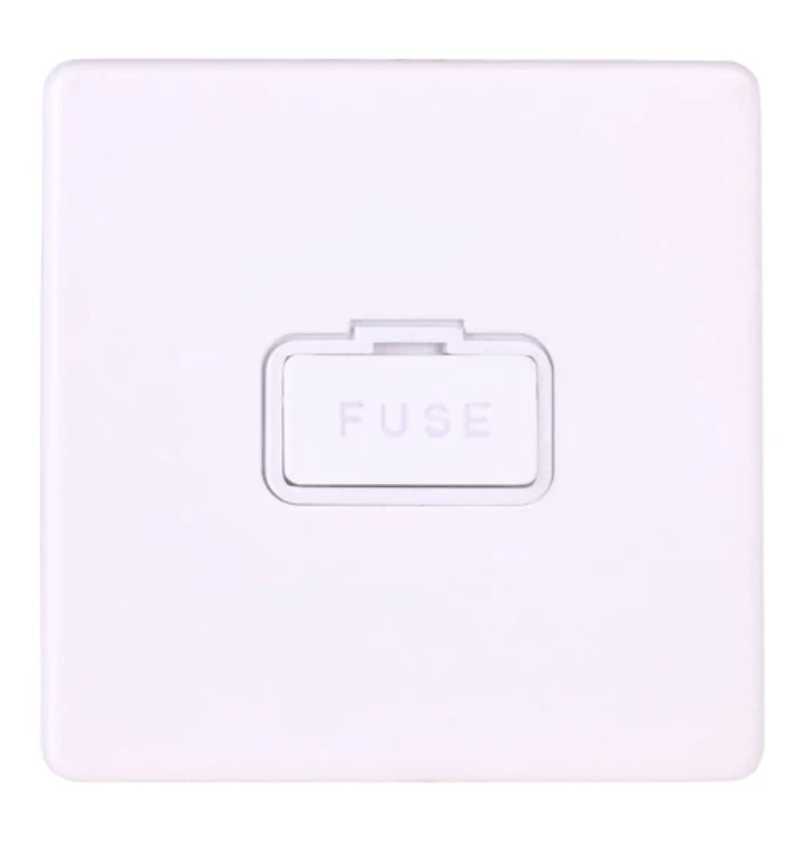 Connection Unit, DP Switched Fused, c/w White Insert