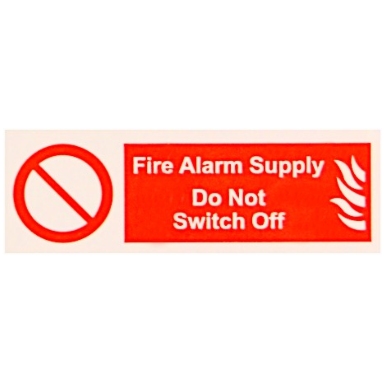 LABEL-FIRE ALARM (Do Not Switch Off)