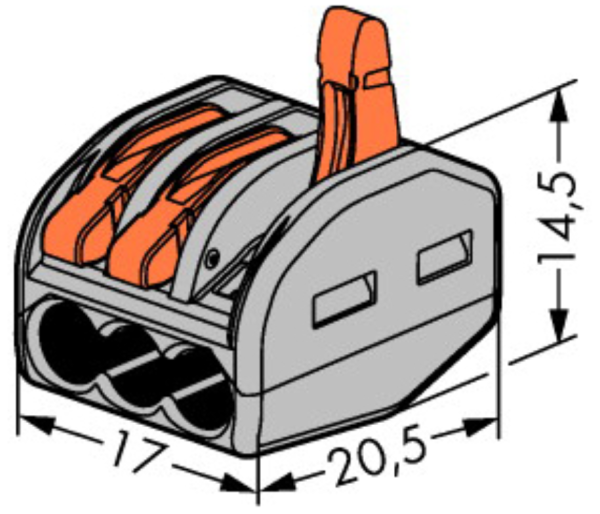 WAGO 3-WAY LEVER CONNECT (50) PER BOX - Image 2
