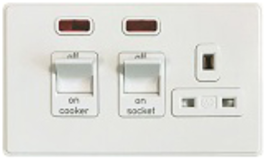 Frontplate, for 45A Cooker Control Unit