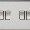 Switch, Plate 4 Gang 2 Way Rounded Edge, IP20