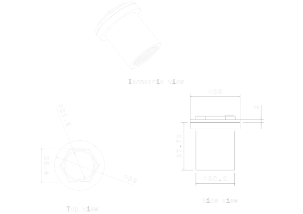 METPRO - FCS2G 25MM GALV FLANGED COUPLER - Image 2