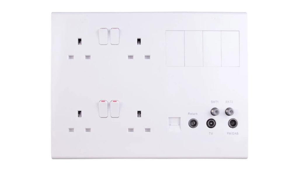 Deta S1987 Media Plate Socket Whi