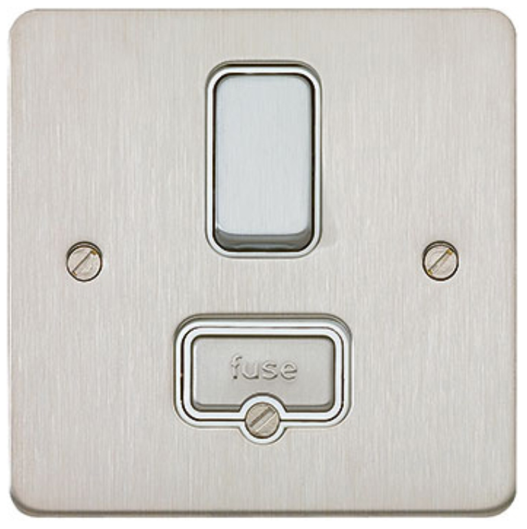 Connection Unit, DP Switched Fused, White Inserts
