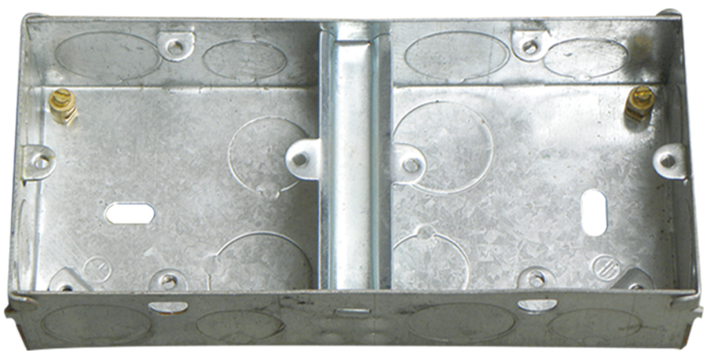 Box, Back Dual 1+1 Gang Flush
