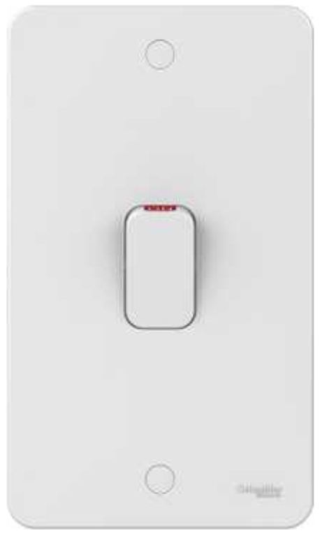 Control Switch, 2 Gang DP c/w LED Indicator