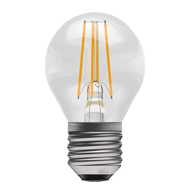 Lamp, LED Filament E27 ES, Round Dimmable Clear