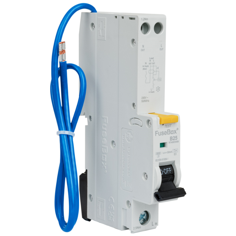 FuseBox RCBO SPN 25A 30mA 6kA-TYPE A