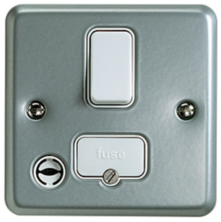 Connection Unit, DP Switched Fused c/w Flex Outlet, Surface