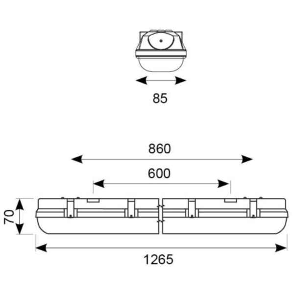 Luminaire, LED 4000K, Non-Corrosive IP65 c/w Driver - Image 2