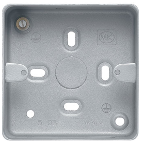 Box, 1 Gang Surface, c/w 5 x 20mm Knockouts