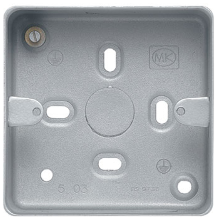 Box, 1 Gang Surface, c/w 5 x 20mm Knockouts