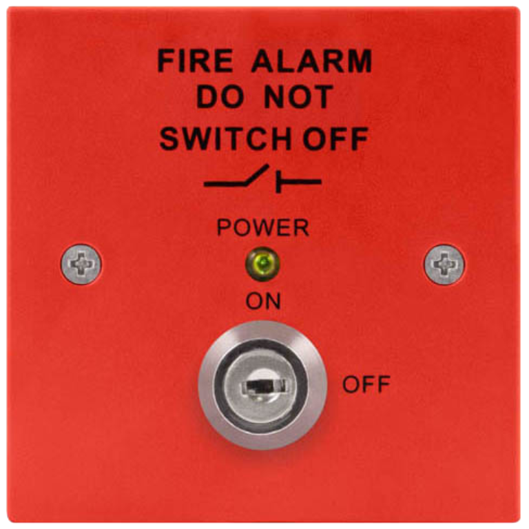 Switch, Key Operated Fire Isolator, c/w Spare Key