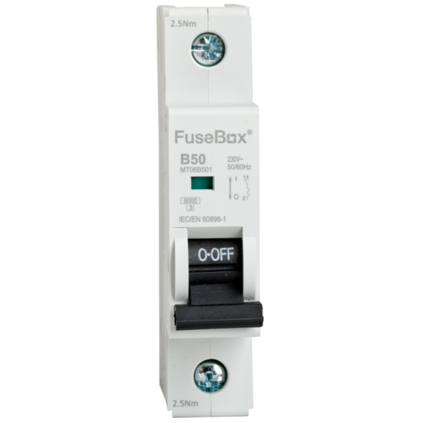 FuseBox MT06B501 MCB SP Type B 50A 6kA - Image 2