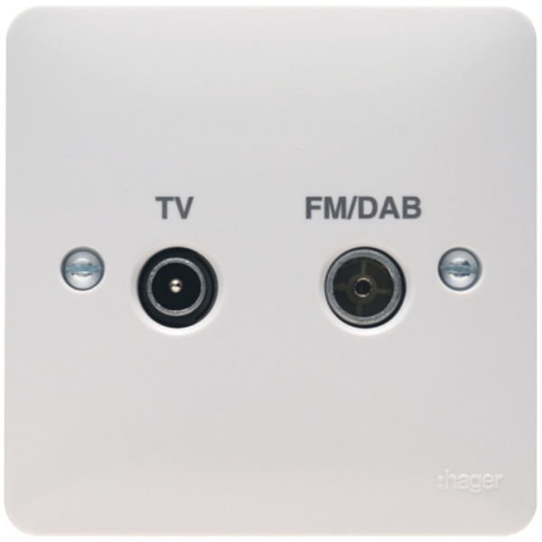 Hager WMDX TV & FM/DAB Socket