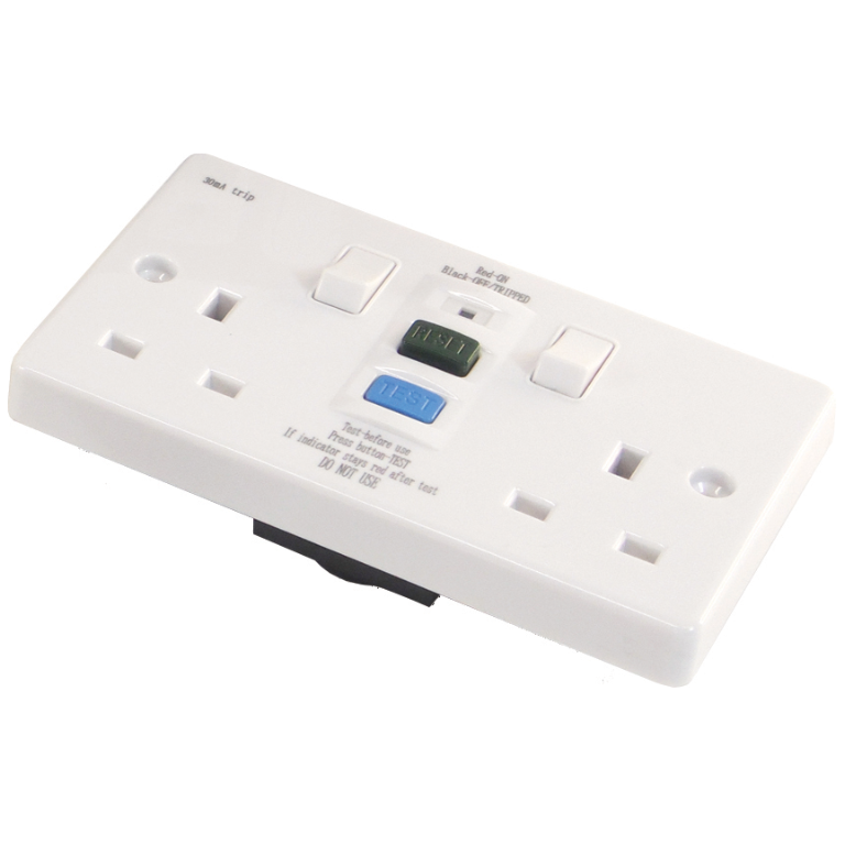 Socket, 2 Gang RCD Enclosure, Type A
