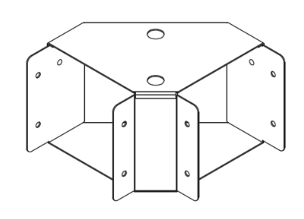 Bend, 90Deg Top Lid Gusset c/w, Turnbuckles & Lid for Trunking
