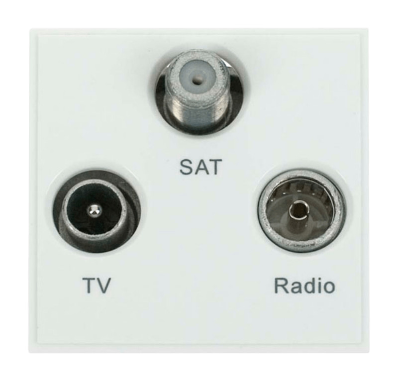 Socket, TV FM SAT Triplexed