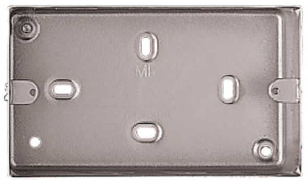 Box, 2 Gang Surface, c/w 7 x 20mm Knockouts