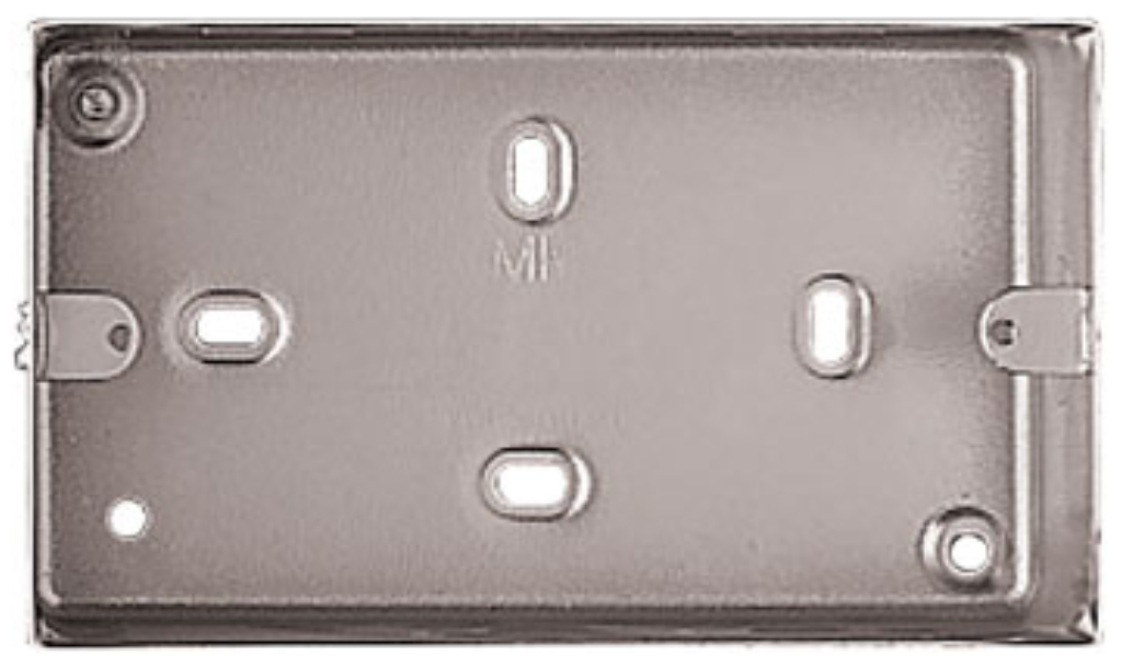 Box, 2 Gang Surface, c/w 7 x 20mm Knockouts