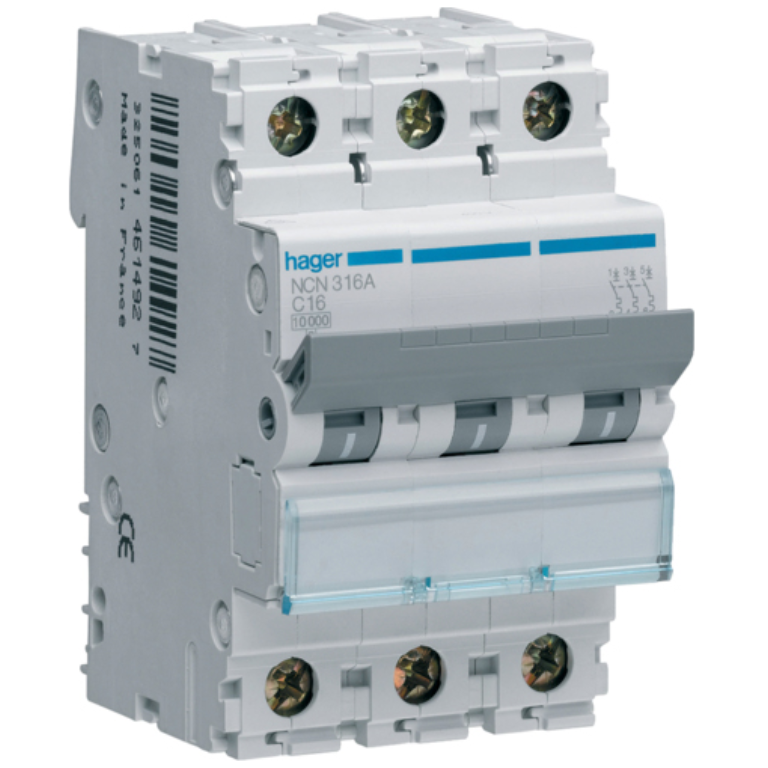 HAGER NCN316A16A 3P 10KA