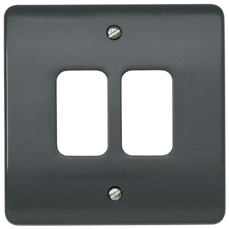 Frontplate, 1 Gang 2 Module