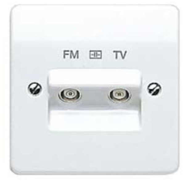 Socket, TV/FM Twin Isolated Diplexer