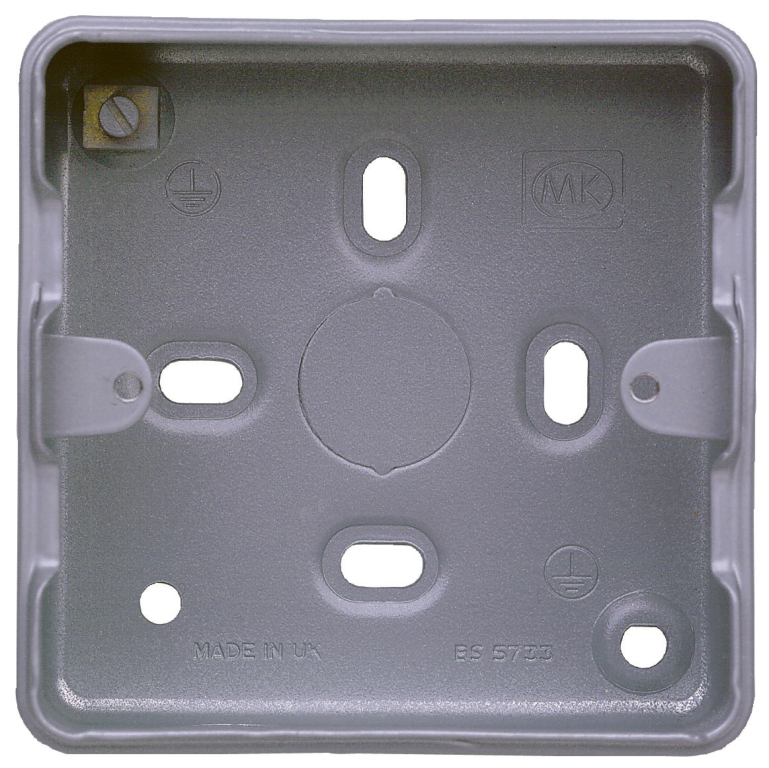Box, 1 & 2 Gang Surface Deep, c/w 5 x 20mm Knockouts
