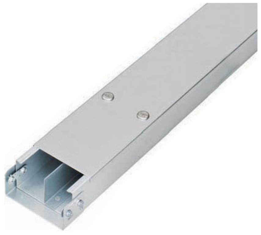 Trunking, 2 Compartment IP30/IP4X, c/w Lid & Coupler