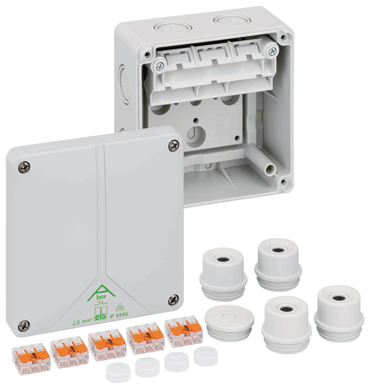 Enclosure, Abox c/w Mounting Bracket, 5×221-413 IP65