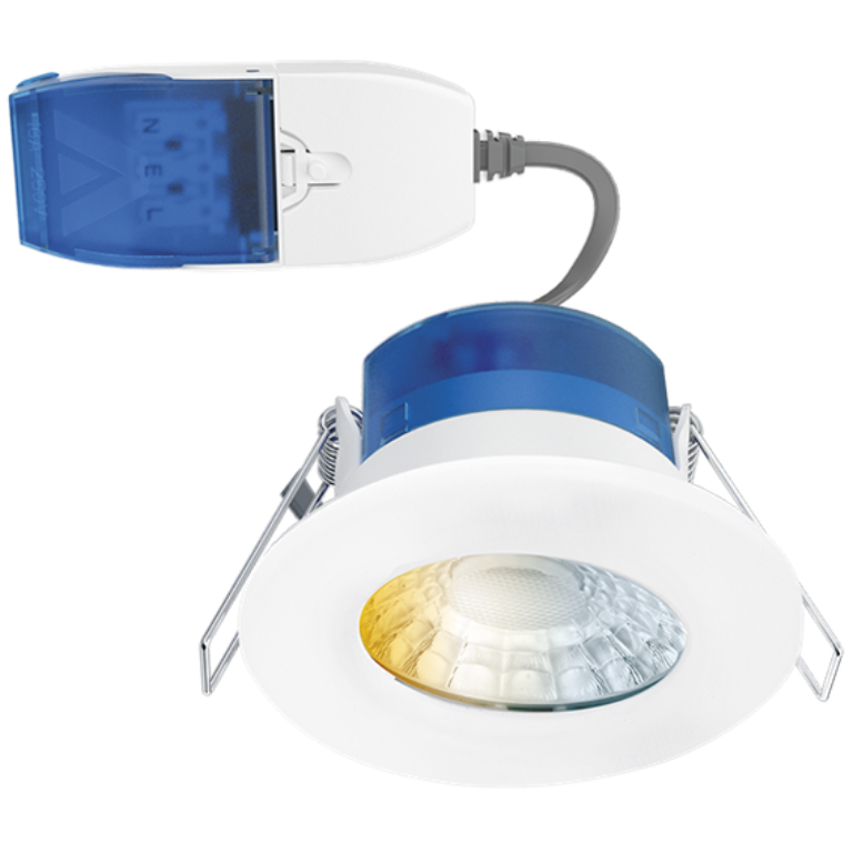 Downlight, LED Fire Rated IP65, Colour Switch FastRFix Connector
