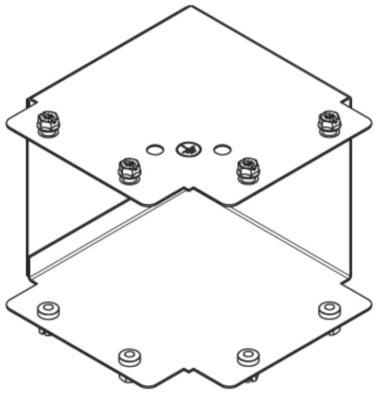 Bend, 90Deg 1 Compartment Inside Lid, Square IP30