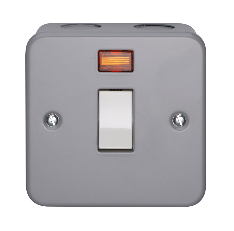 Control Switch, 1 Gang DP c/w Neon