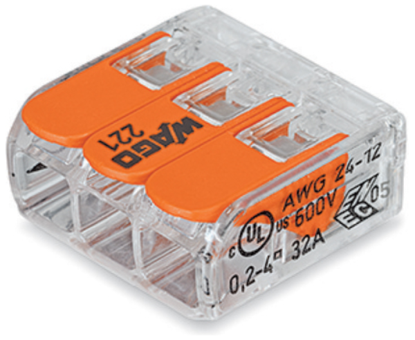 WAGO 221-413 3-WAY SLIM (50) PER BOX - Image 2