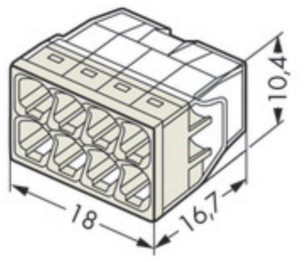 WAGO 2273-208 Push-Wire Connector (50) PER BOX - Image 2