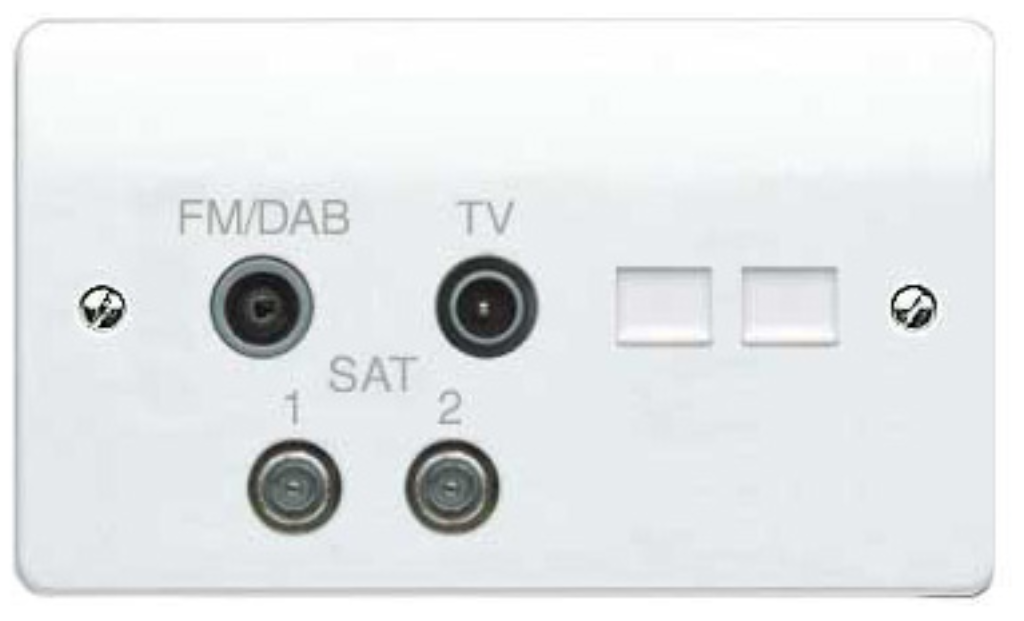 Socket, 2G Quadiplexer BT Secondary+RJ45