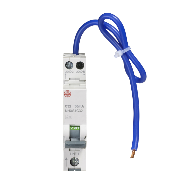 Wylex NHXS1C32 RCBO SP&N C 32A 30mA