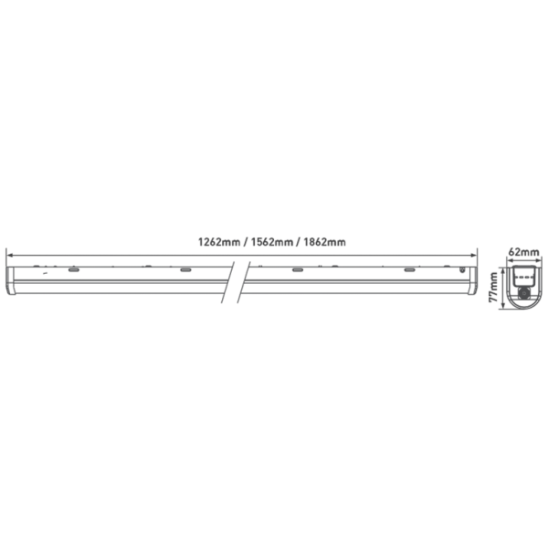 Luminaire, Batten LED Lux Pack, 3hr Emergency Driver - Image 3