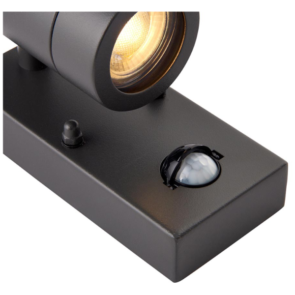 Wall Light, Palin 2 Light & PIR IP44, c/w Clear Glass - Image 5