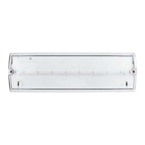 Bulkhead, Emergency LED Maintained IP65, Self-Test